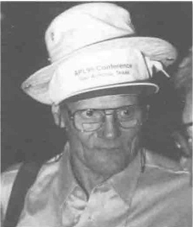Phil Benkard in a white sun hat with an APL95 Conference band