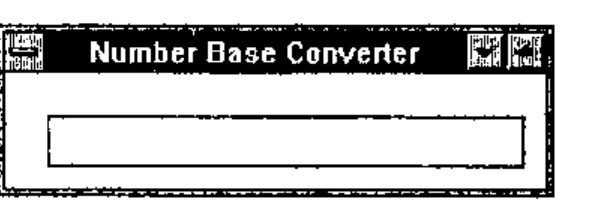 The Number Base Converter window with an empty edit box