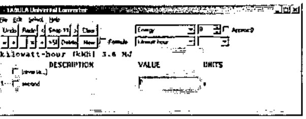 TABULA Universal Converter: the first match, kilowatt-hour
