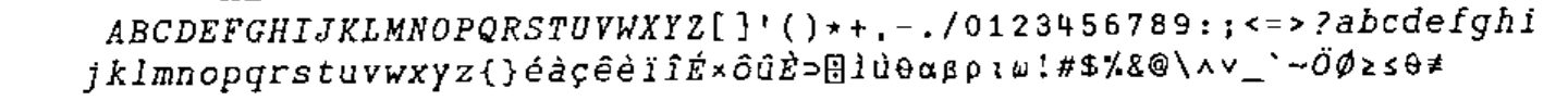 AL: the 122-character alphabet, in two lines