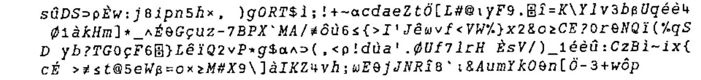 AL after the two permutations: 244 characters in four lines