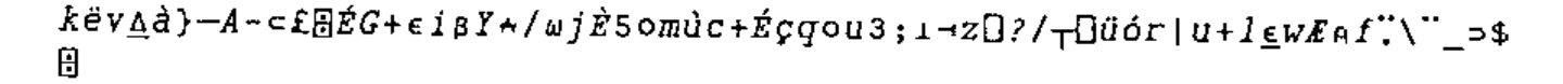 The cipher printed by TESTC M after ⎕RL←11111