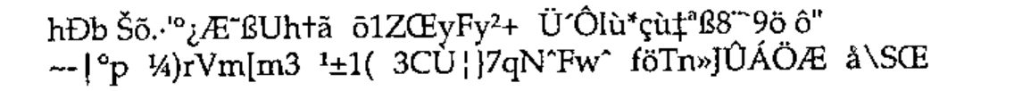 The enciphered text, two lines of characters in a proportional font