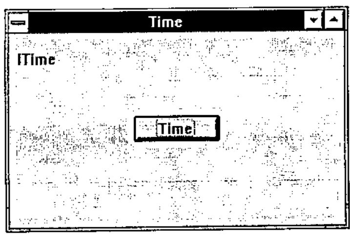 The Time window with a label lTime at top left and the Time button