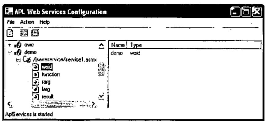 wsid: Name demo, Type wsid