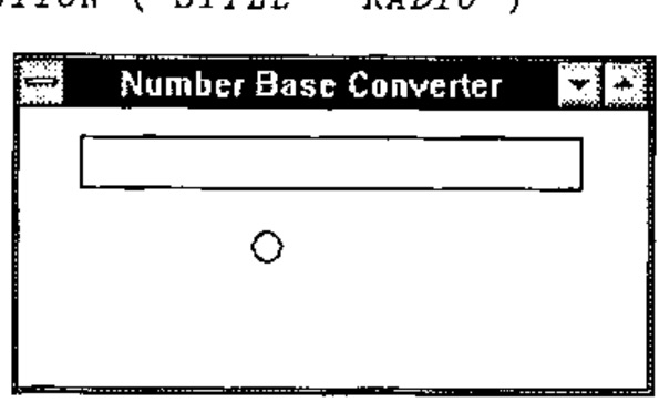 The window with the edit field and an unlabelled radio button in the middle