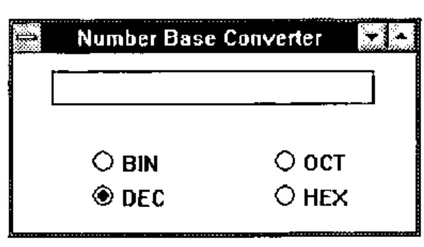 The converter with the DEC button selected