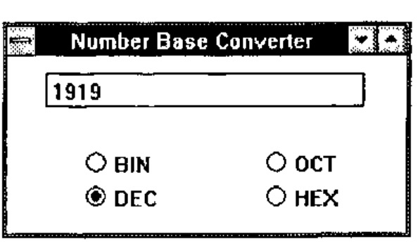 The converter showing 1919 with DEC selected