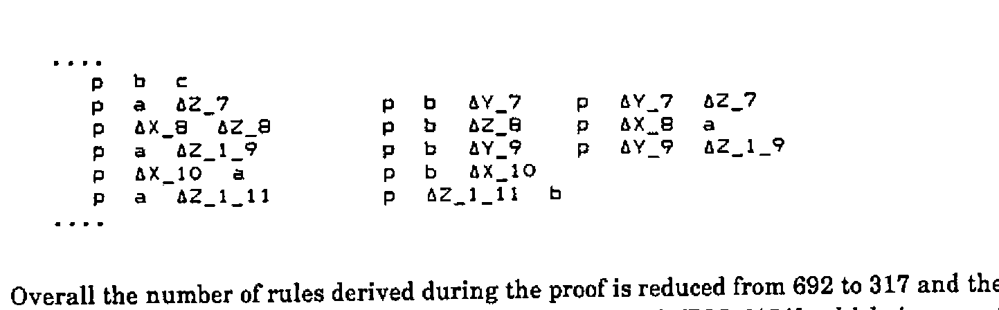 The FORWARD21 trace of derived rules for EXPOS, shorter than Exhibit 1