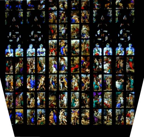 Stained glass window Milan cathedral
