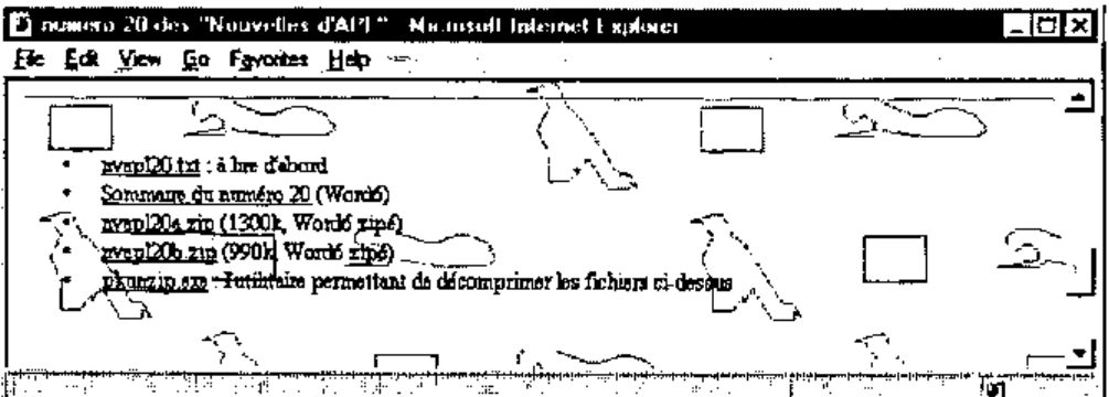 The page for number 20 of Les Nouvelles d’APL: links to the issue’s files, among drawings of APL symbols