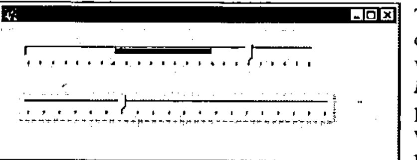 A window with two track bars with tick marks, one showing a selected range