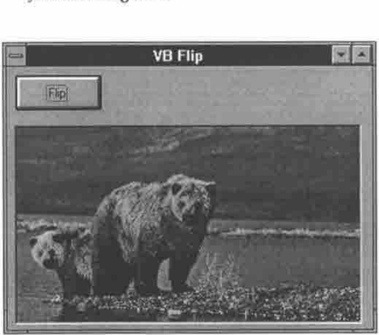 The same application in a window titled VB Flip