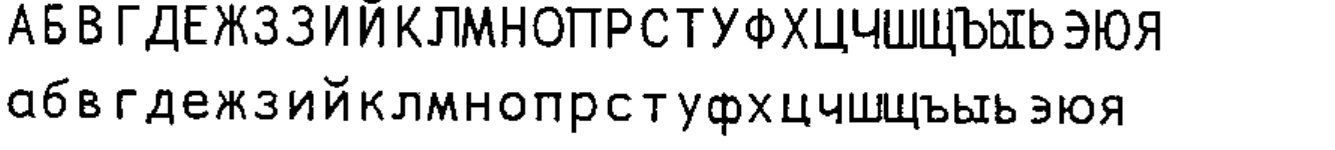 The Cyrillic alphabet in capitals and small letters