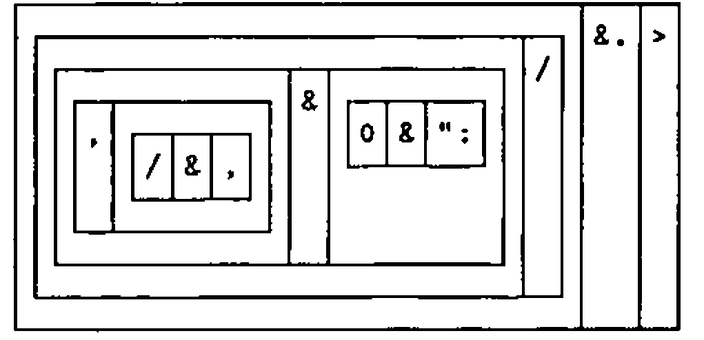 The boxed display of the fixed fmt: , with / & , boxed together, & , and 0 & ": , all boxed with /, then &. and >