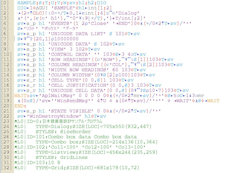 Generated GUI code