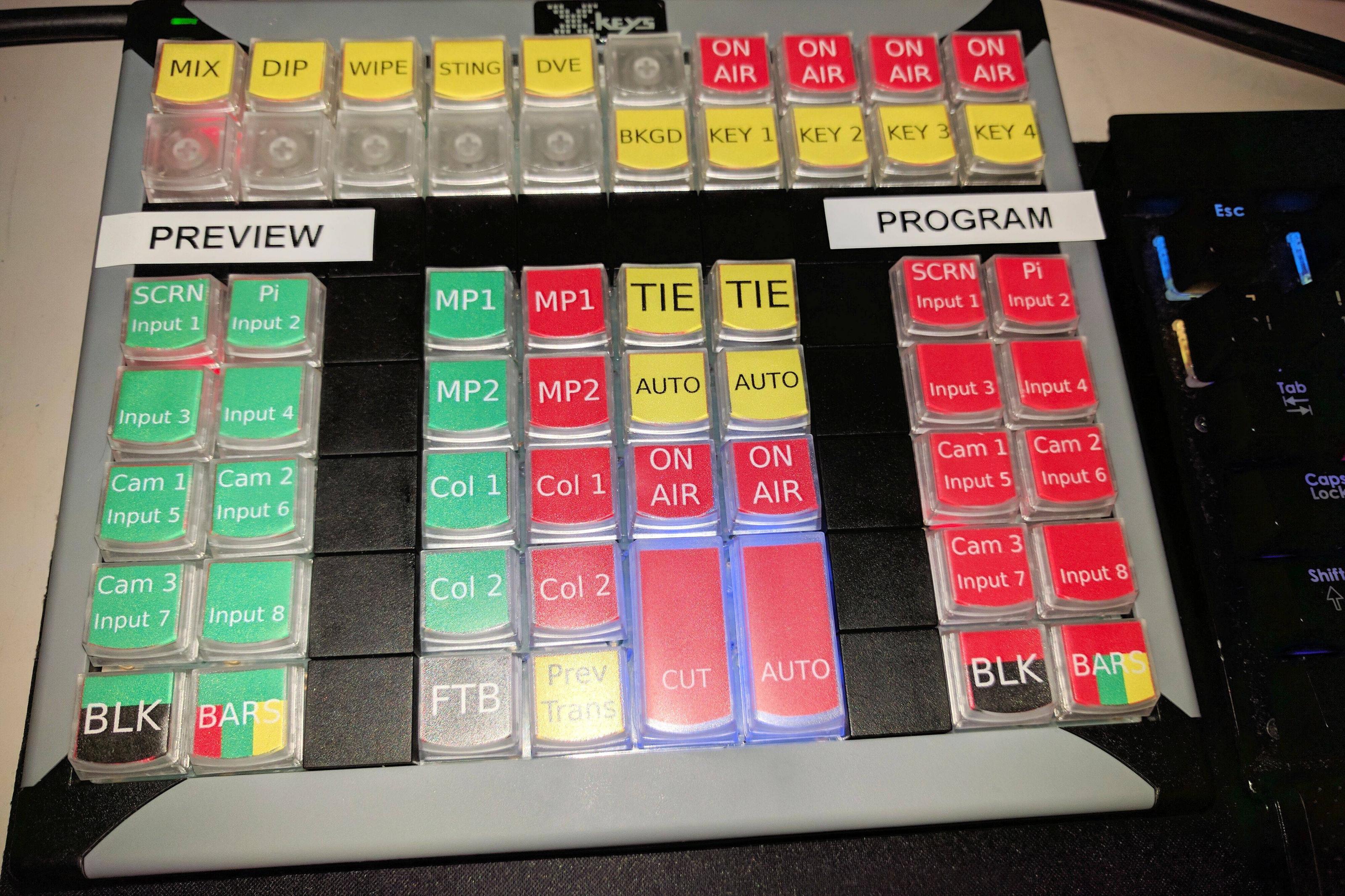 AV controller keyboard.