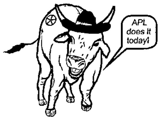 Cartoon of a longhorn steer in a hat, saying “APL does it today!”