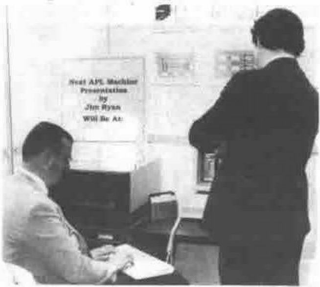 Jim Ryan demonstrating his APL on the Analogic APL machine.