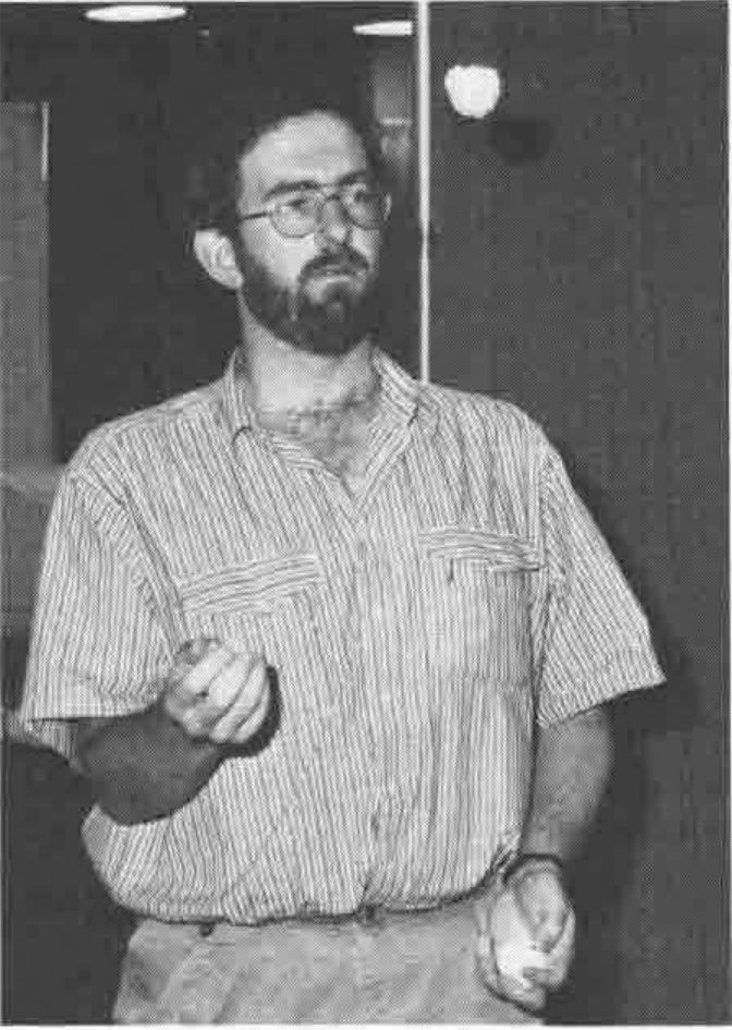Photograph of Jonathan Martin juggling