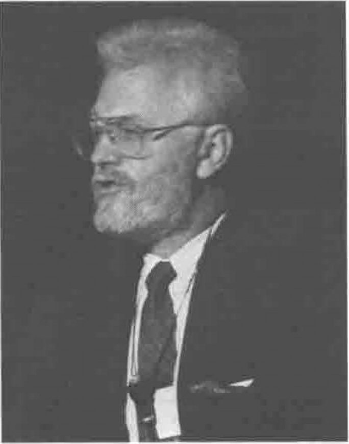 Photograph of Tom Gilb speaking